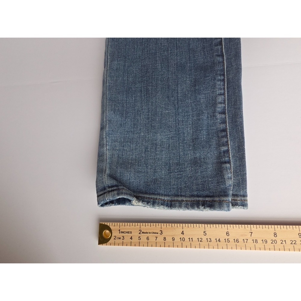 Gap Jeans Womens 28L Blue Real Straight 1969 Classic Medium Denim Pants Studded - Picture 7 of 7